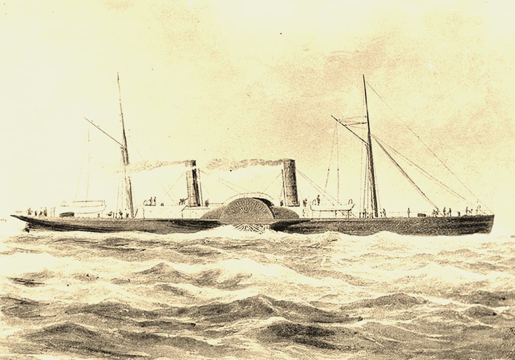 Lithograph of Col. Lamb, blockade-runner, published during the Civil War era