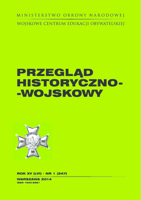Okładka czasopisma z artykułem „Brygada pułkownika Włodzimierza Krzyżanowskiego w bitwie pod Chancellorsville, 2 maja 1863 roku”
